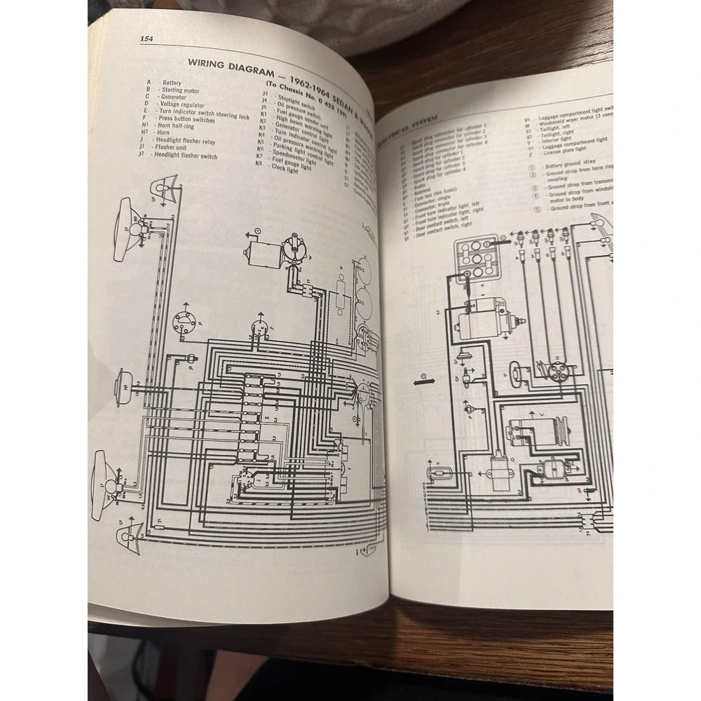 Volkswagen VW Squareback 1962-1973 Repair Service Manual Engine Wiring Diagrams
